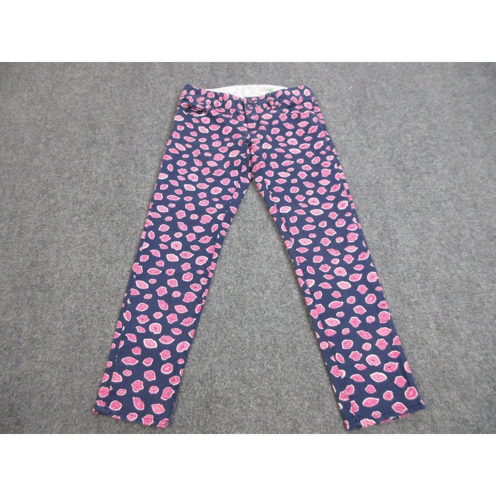 Lilly Pulitzer Pants Womens 0 Blue Denim Jeans Worth‎ Skinny Mini Lips 28x27